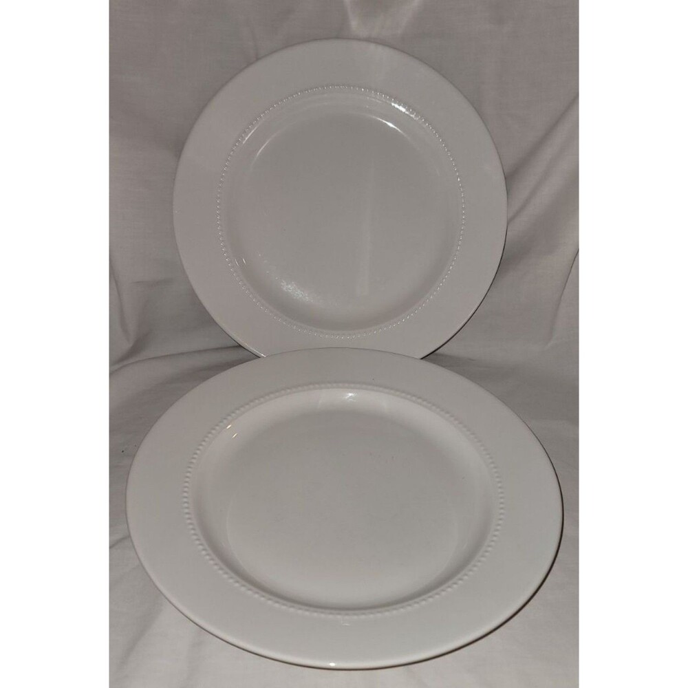 Target Home White Hobnail Porcelain Dinner Plates 11″ Set of 2 Replacement